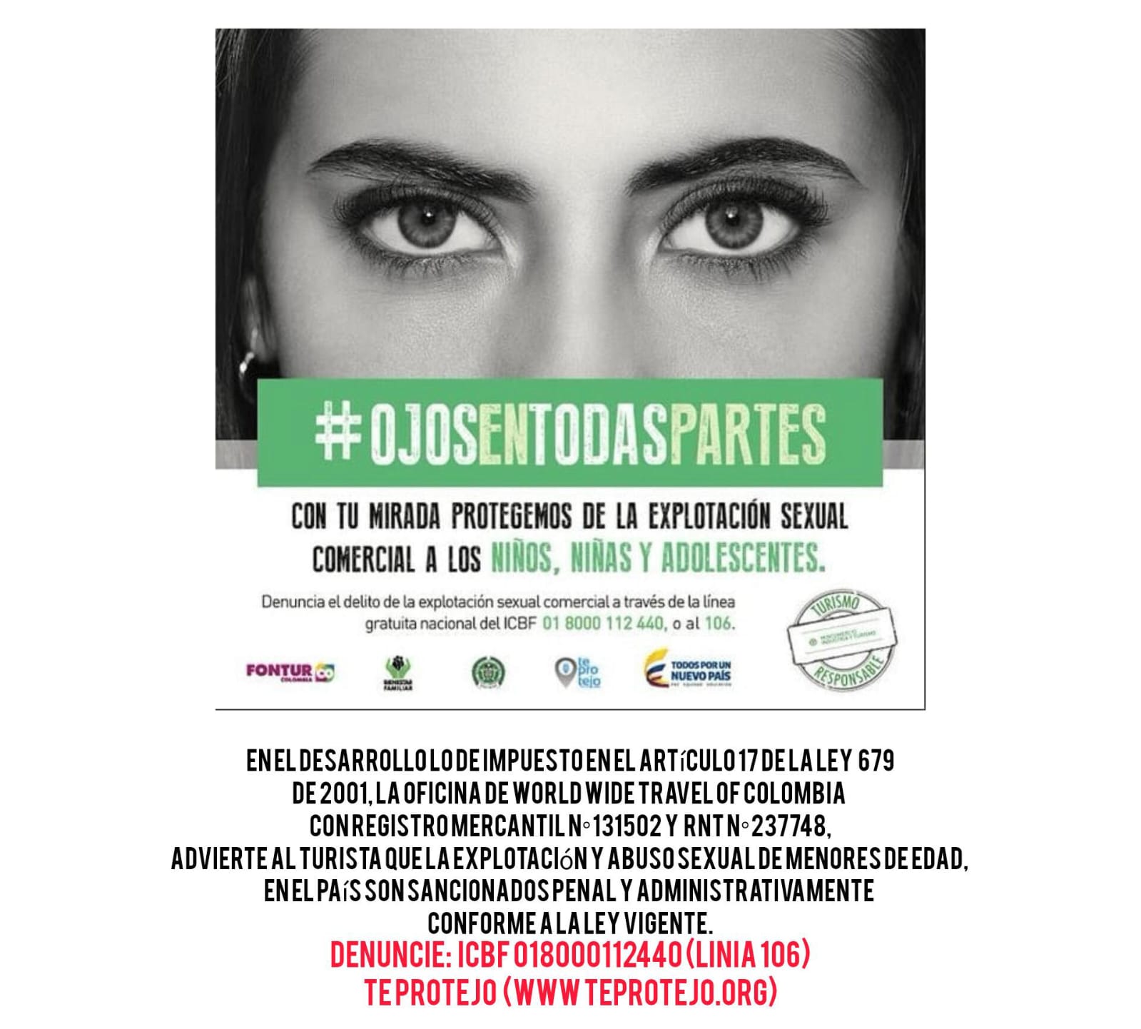 Compromiso Ley 679 World Wide Travel